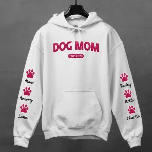 Dog Mom Hoodie White v3